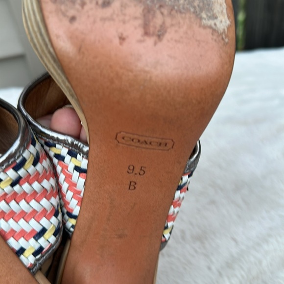 COACH Steffi Sem Mat Heels in Chalk/Warm Pewter sz 9.5 - Picture 7 of 7